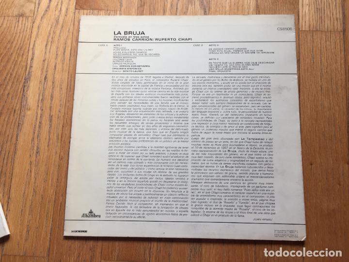 Discos de vinilo: LA BRUJA, Chapi, Carrion, ORFEON DONOSTARRIA - Foto 3