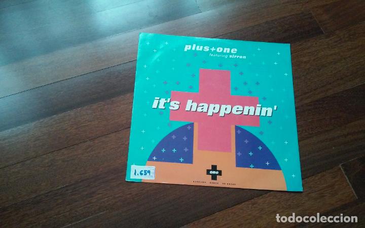 Discos de vinilo: plus one featuring sirron-its happenin.maxi - Foto 1
