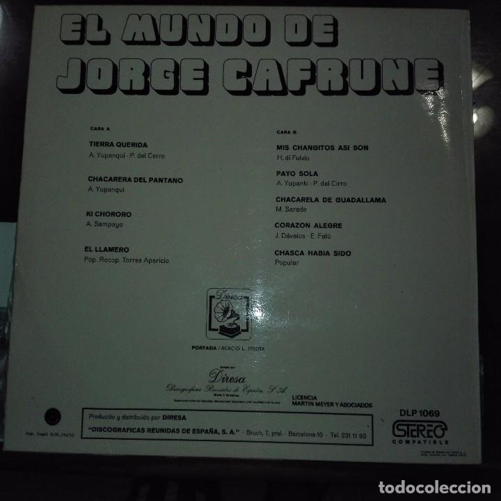 Discos de vinilo: JORGE CAFRUNE.- EL MUNDO DE - Foto 2