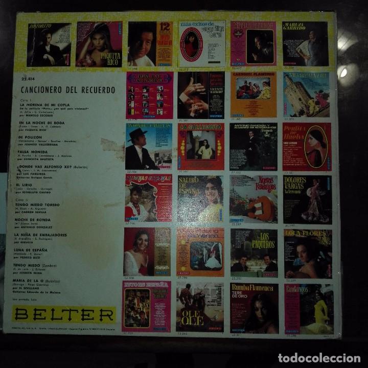 Discos de vinilo: CANCIONERO DEL RECUERDO - Foto 2