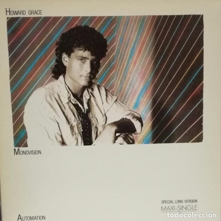 Discos de vinilo: HOWARD GRACE - MONOVISION AUTOMATION MAXI SINGLE 1985 SPAIN - Foto 1