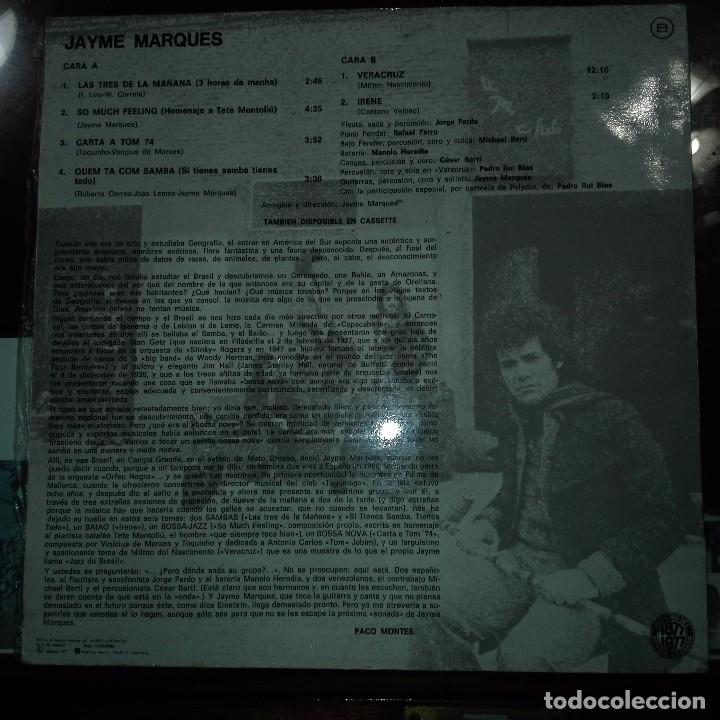 Discos de vinilo: JAIME MARQUES - MUCH FEELING 1977 - Foto 2