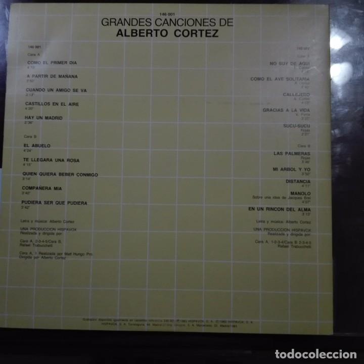 Discos de vinilo: GRANDES CANCIONES DE ALBERTO CORTEZ - Foto 2
