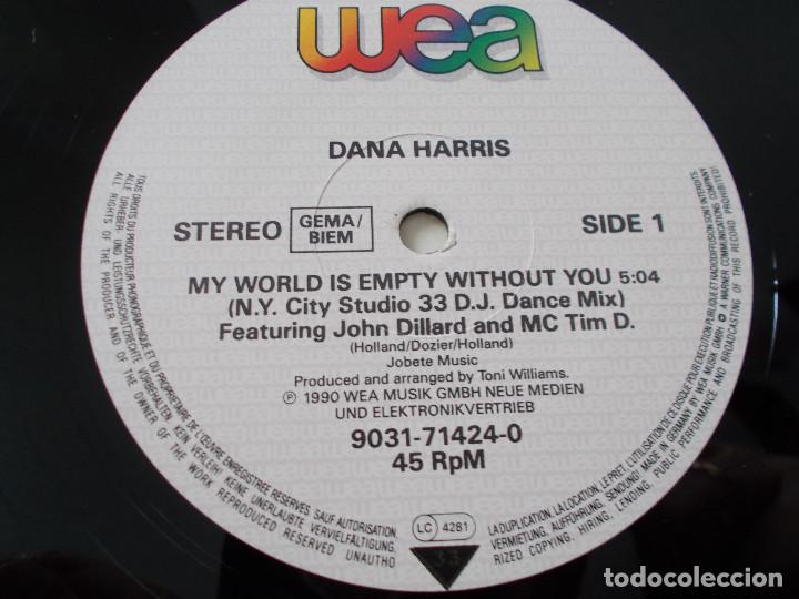 Discos de vinilo: DANA HARRIS. MY WORLD IS EMPTY WITHOUT YOU - Foto 3