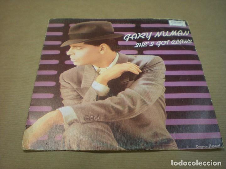 Discos de vinilo: GARY NUMAN. SHE&acute;S GOT CLAWS. I SING RAIN - Foto 1