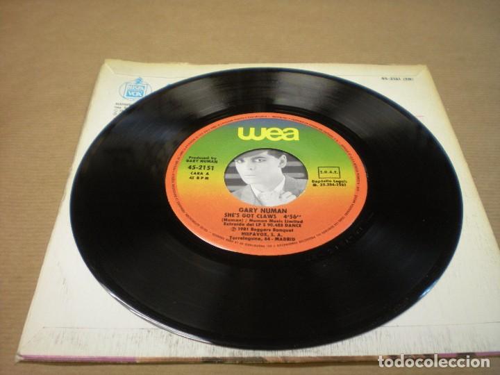 Discos de vinilo: GARY NUMAN. SHE&acute;S GOT CLAWS. I SING RAIN - Foto 3