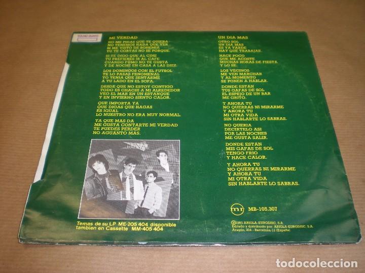 Discos de vinilo: LUNA. MI VERDAD. UN DIA MAS - Foto 2