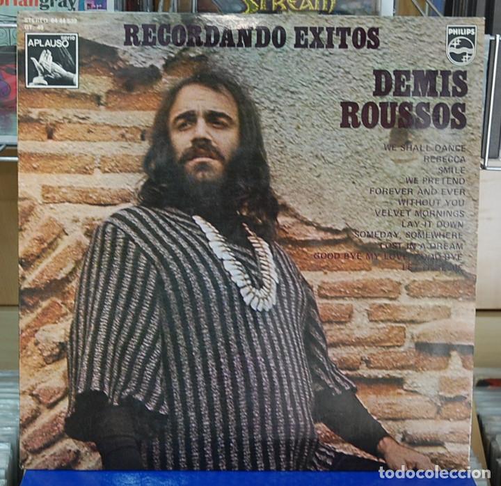 Discos de vinilo: Demis Roussos. Recordando &eacute;xitos. Phillips 1976. LP - Foto 1