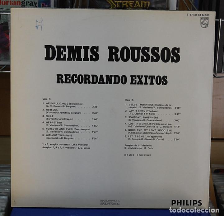 Discos de vinilo: Demis Roussos. Recordando &eacute;xitos. Phillips 1976. LP - Foto 2