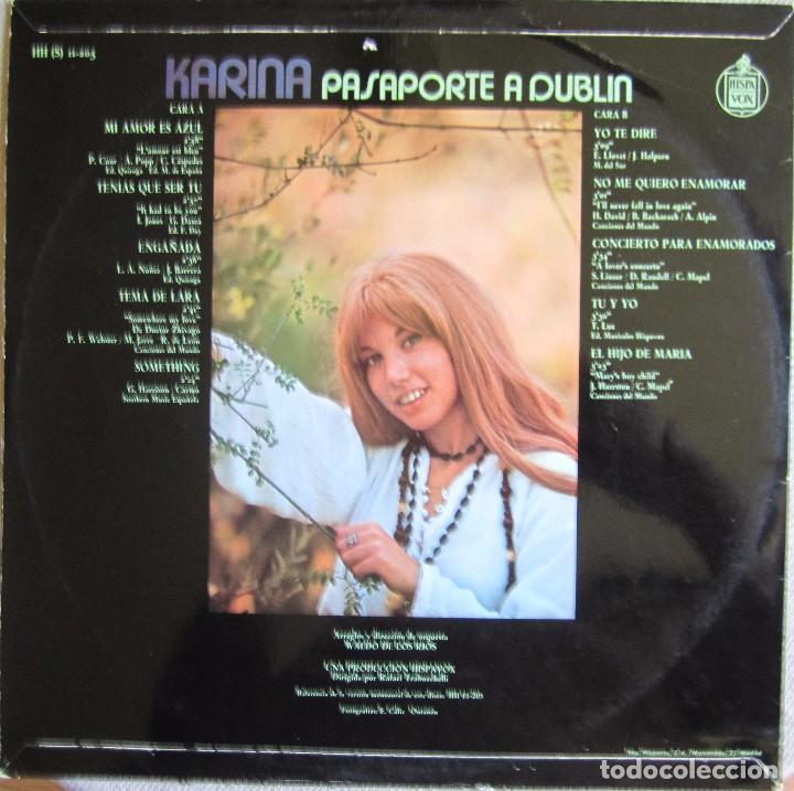 Discos de vinilo: KARINA: PASAPORTE A DUBL&Iacute;N (EUROVISI&Oacute;N) - Foto 2