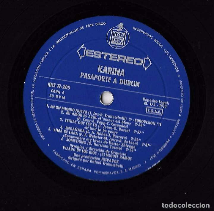 Discos de vinilo: KARINA: PASAPORTE A DUBL&Iacute;N (EUROVISI&Oacute;N) - Foto 3
