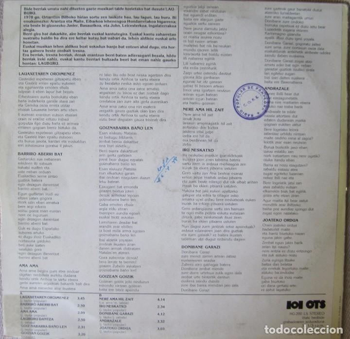 Discos de vinilo: LAUBURU: LAUBURU - Foto 2