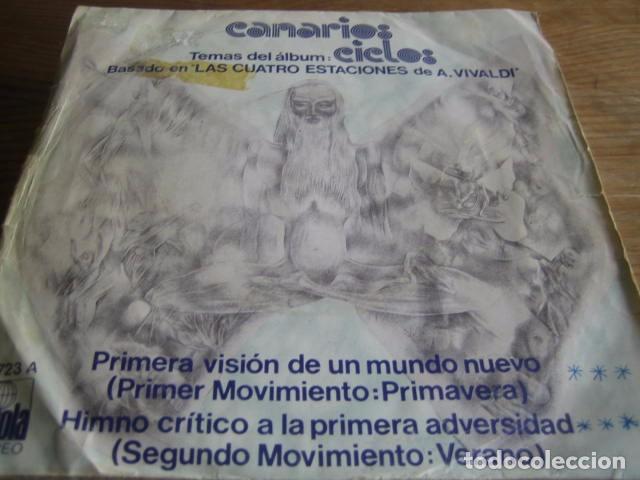 Discos de vinilo: CANARIOS - Ciclos****** RARO SINGLE  ESPA&Ntilde;OL 1975 - Foto 1