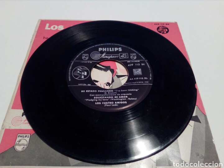 Discos de vinilo: SINGLE. LOS CUATRO AMIGOS. 1958. - Foto 3