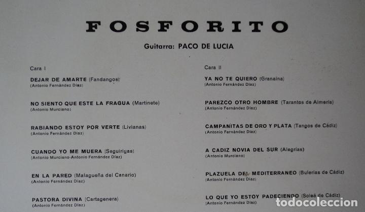 Discos de vinilo: Fosforito - En la pared - Edici&oacute;n de 1969 de Espa&ntilde;a - Foto 3