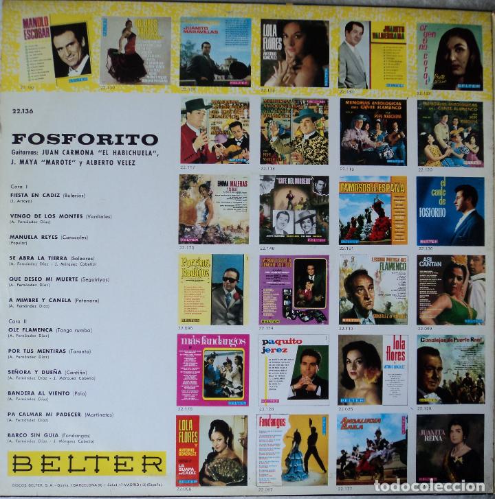 Discos de vinilo: Fosforito - El cante de... - Edici&oacute;n de 1966 de Espa&ntilde;a - Foto 2