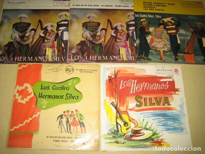Discos de vinilo: HERMANOS SILVA - LOTE DE 5 SINGLES - Foto 1