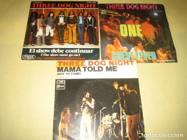 Discos de vinilo: THREE DOG NIGHT - LOTE DE 3 SINGLES - Foto 1