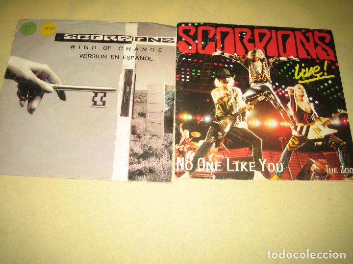 Discos de vinilo: SCORPIONS  - LOTE DE 2 SINGLES - Foto 1