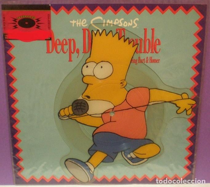 Discos de vinilo: The Simpsons - Deep, Deep Trouble - Single 7 Shape, Picture Disc - Foto 1
