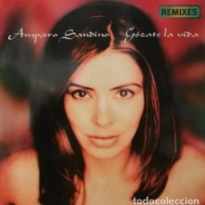Discos de vinilo: AMPARO SANDINO - GOZATE LA VIDA REMIXES - MAXI SINGLE DE VINILO CON 4 REMIXES. Lote 98393067