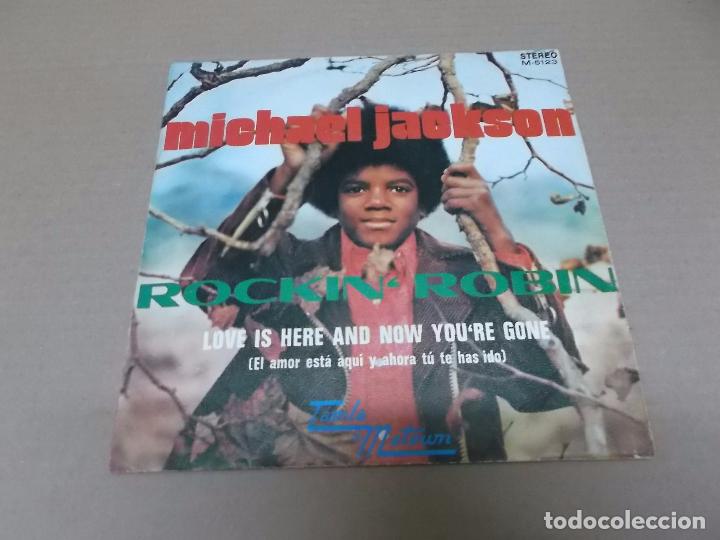 Discos de vinilo: MICHAEL JACKSON (SN) ROCKIN&rsquo; ROBIN A&Ntilde;O 1972 - Foto 1