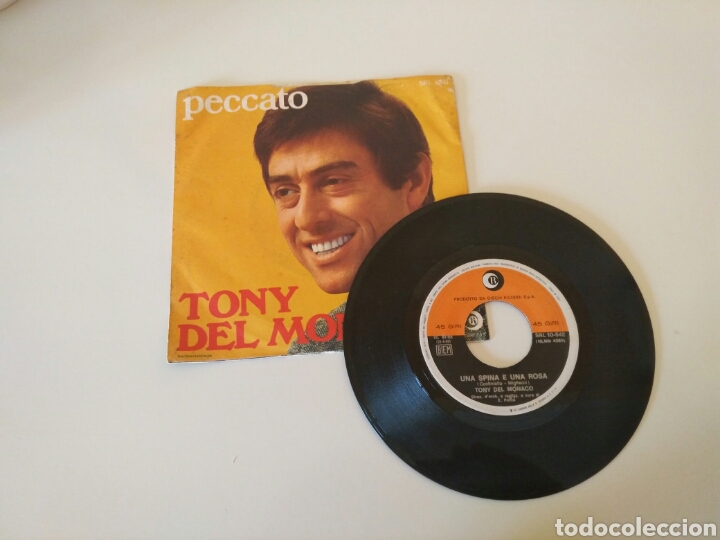 Discos de vinilo: TONY DEL MONACO : Una spina e una rosa ; Peccato - Foto 3
