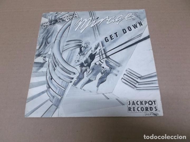Discos de vinilo: MIRAGE (SN) GET DOWN A&Ntilde;O 1985 &ndash; PROMOCIONAL - Foto 1