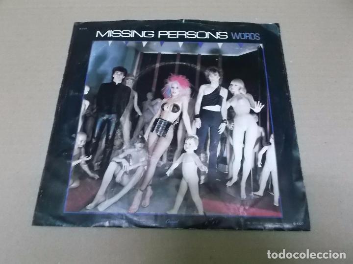 Discos de vinilo: MISSING PERSONS (SN) WORDS A&Ntilde;O 1982 &ndash; EDICION U.S.A. - Foto 1