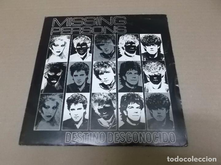 Discos de vinilo: MISSING PERSONS (SN) DESTINATION UNKNOWN A&Ntilde;O 1982 &ndash; PROMOCIONAL - Foto 1