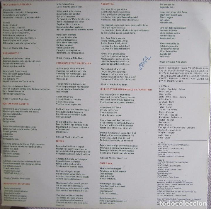 Discos de vinilo: NIKO ETXART: NAHASTEKA - Foto 2