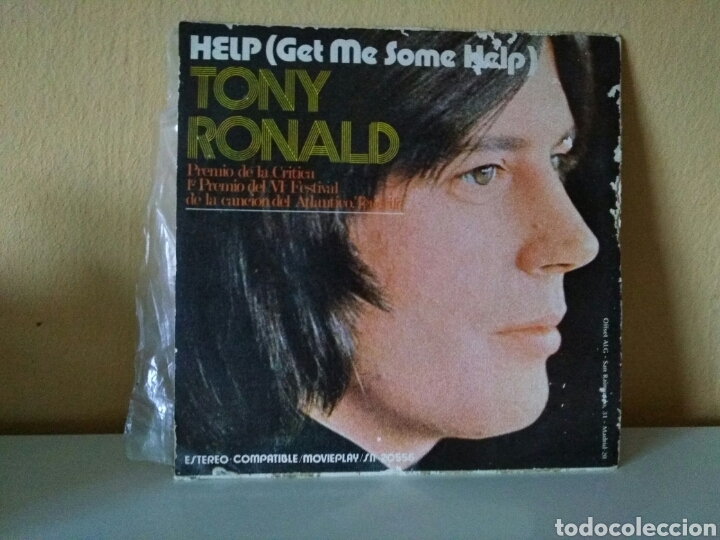 Discos de vinilo: TONY RONALD : Help (Get me some help) - Once upon a time - Foto 2