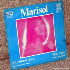 Discos de vinilo: MARISOL - SINGLE VINILO 7” - EDITADO EN BÉLGICA - MI PROPIA LEY + VEN, VEN - OMEGA - AÑO 1974. Lote 98635767