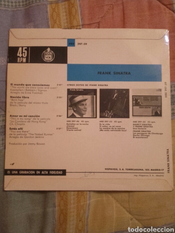 Discos de vinilo: Frank Sinatra. El mundo que conociamos. - Foto 2