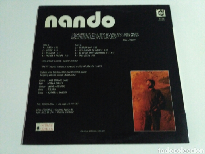 Discos de vinilo: Nando - Amor y viento (LP) - Foto 2