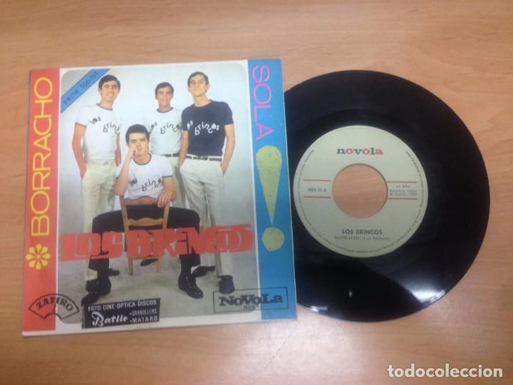 Discos de vinilo: SINGLE LOS BRINCOS / BORRACHO / SOLA - Foto 1