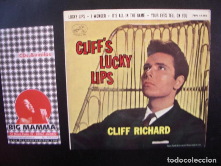 Discos de vinilo: CLIFF RICHARD- CLIFF&acute;S LUCKY LIPS  EP - Foto 1