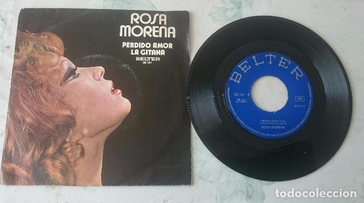 Discos de vinilo: Rosa Morena: Perdido amor / La gitana (Belter 1972) - Foto 1