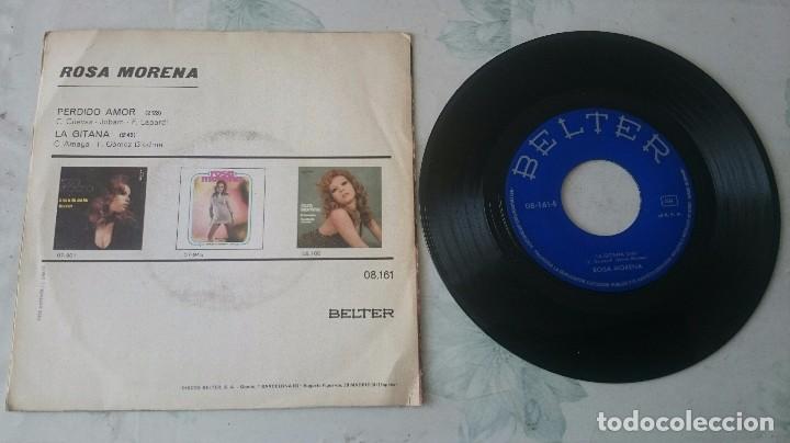 Discos de vinilo: Rosa Morena: Perdido amor / La gitana (Belter 1972) - Foto 2
