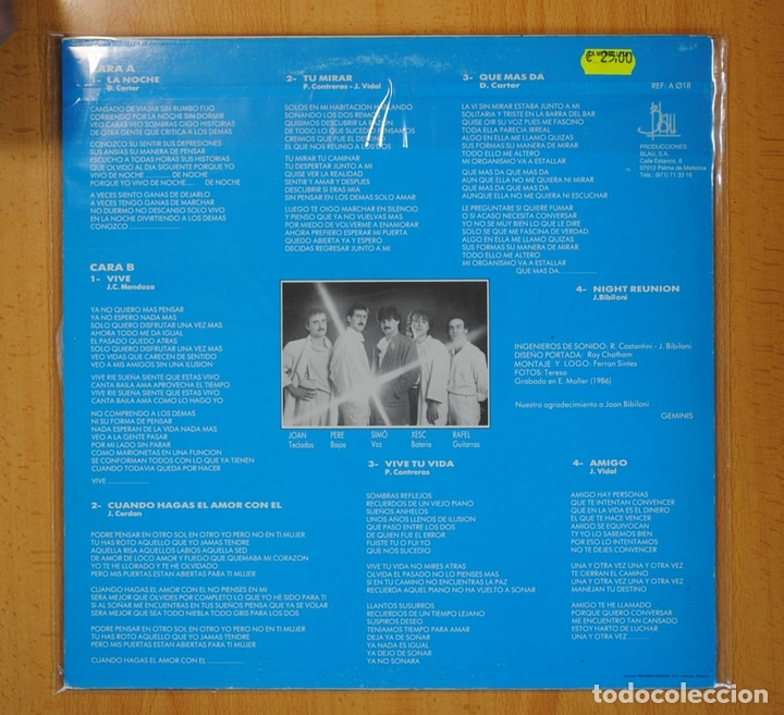 Discos de vinilo: GEMINIS / JOAN BIBILONI - GEMINIS - LP - Foto 2