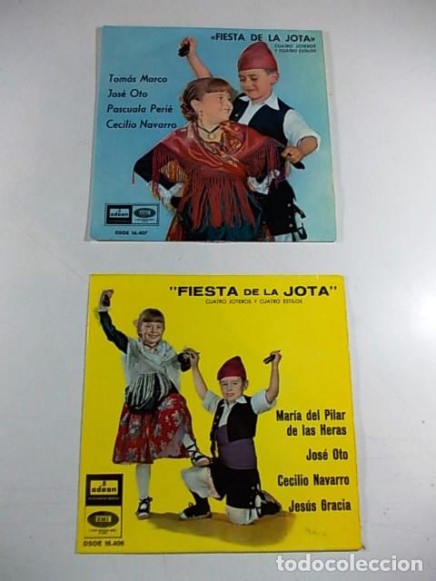Discos de vinilo: LOTE 2 SINGLES FIESTA DE LA JOTA  DE ODEON. - Foto 1