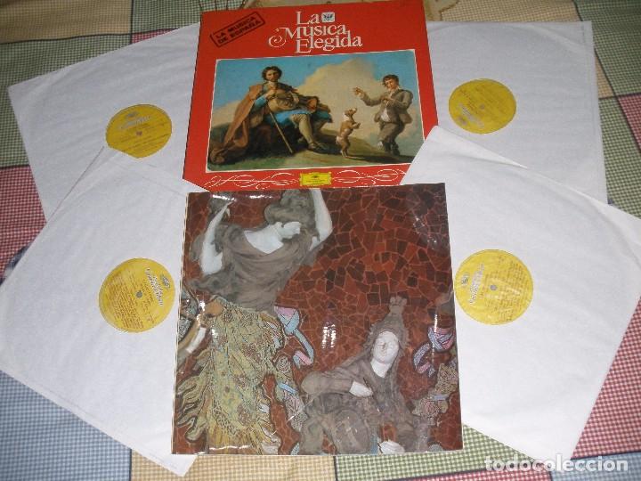 Dischi in vinile: VINILO - LA M&Uacute;SICA DE ESPA&Ntilde;A - M&Uacute;SICA ELEGIDA - M&Uacute;SICA CL&Aacute;SICA - DEUTSCHE GRAMMOPHON - 4 LP + LIBRO.