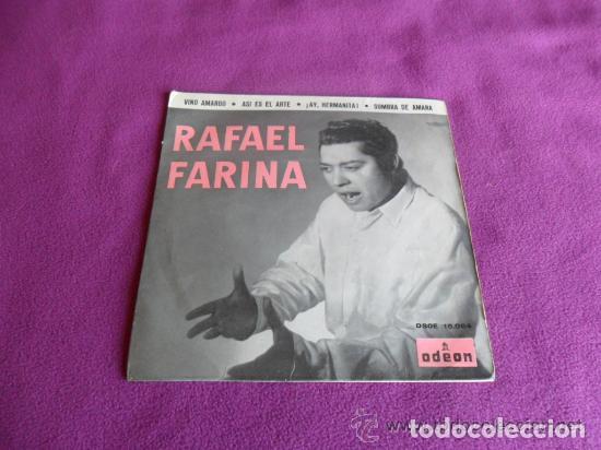 Discos de vinilo: RAFAEL FARINA - VINO AMARGO - 1958 - Foto 1