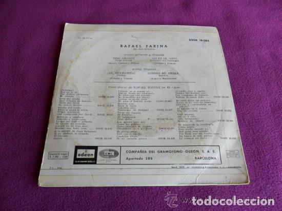 Discos de vinilo: RAFAEL FARINA - VINO AMARGO - 1958 - Foto 2