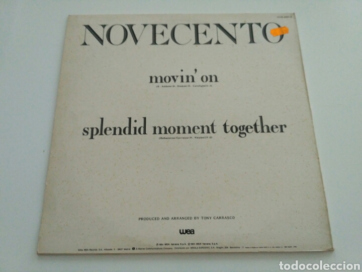 Discos de vinilo: Novecento - Movin on - Foto 2