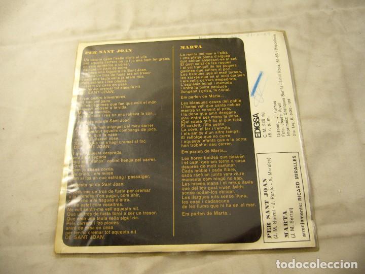 Discos de vinilo: JOAN MANUEL SERRAT PER SANT JOAN EP 1968 - Foto 4