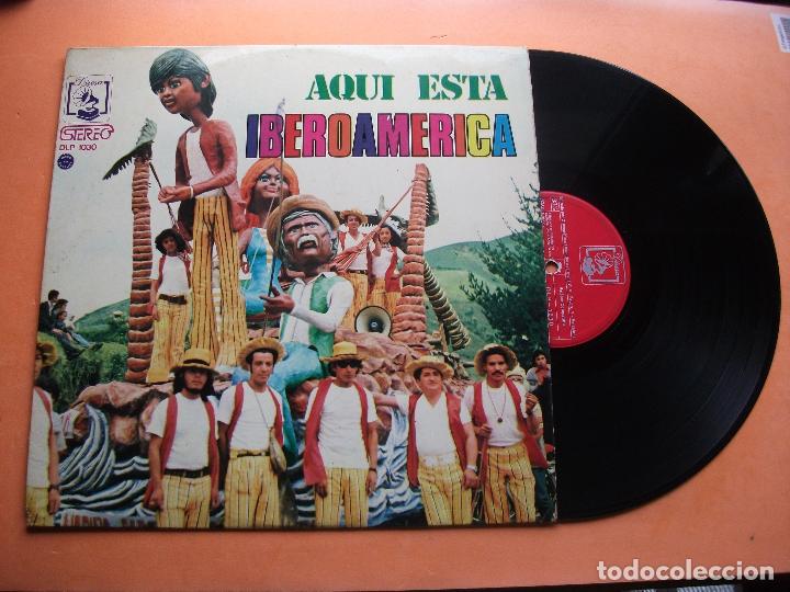 Disques de vinyle: AQU&Iacute; EST&Aacute; IBERO&Aacute;MERICA - LP DIRESA - DLP 1030 - Espa&ntilde;a 1973 PEPETO