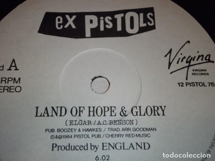 Discos de vinilo: THE EX PISTOLS RECORDED 1976 (LAND OF HOPE & GLORY - THE FLOWERS OF ROMANSK) 1984-FRANCE MAXI45 - Foto 3 - 99381707