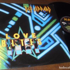 Discos de vinilo: DEF LEPPARD MAXI SINGLE LOVE BITES MADE IN UK. 1988. JOE ELLIOTT