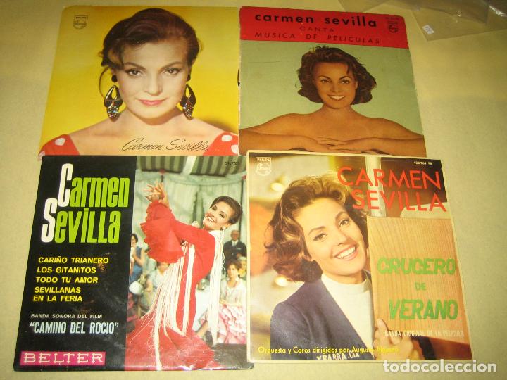Discos de vinilo: CARMEN SEVILLA - LOTE DE 4 SINGLES - Foto 1